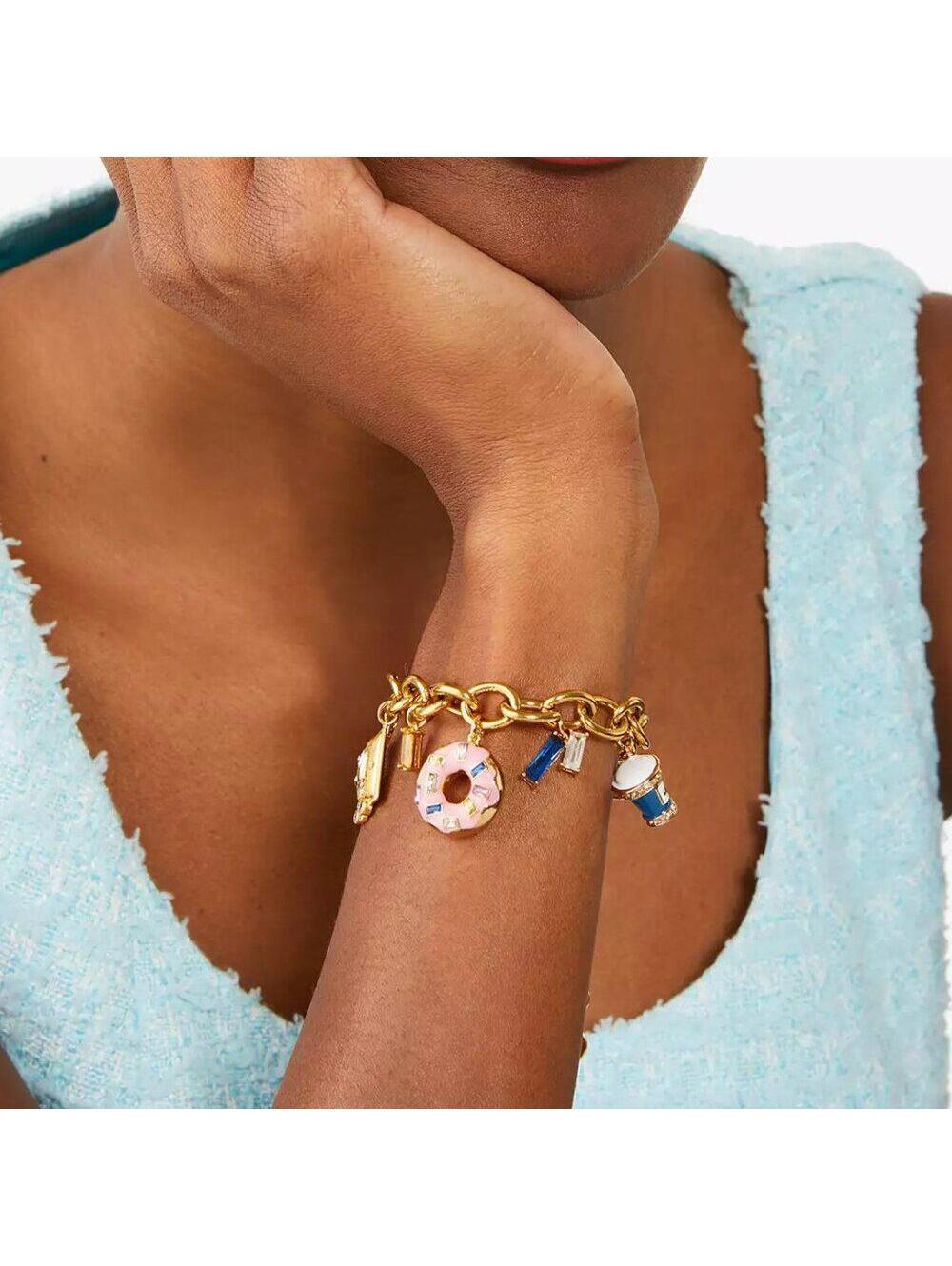 Kate Spade Coffee Break Donut Charm Bracelet - Picture 3 of 7